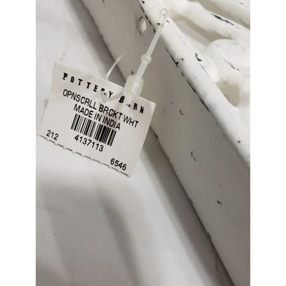 Pottery Barn Open Scroll Wall Bracket White LOT cottagecore victorian SET SHELF